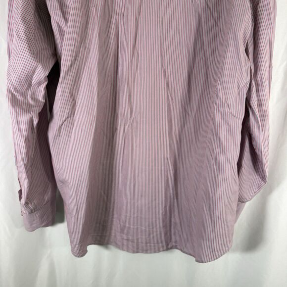 Tailorbyrd Dress Shirt Men's XXL Blue Red Striped Button Up Long Sleeve Cotton - Picture 12 of 12